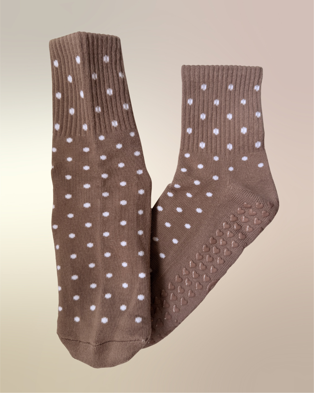 Sandy Polka Dots Grip Socks